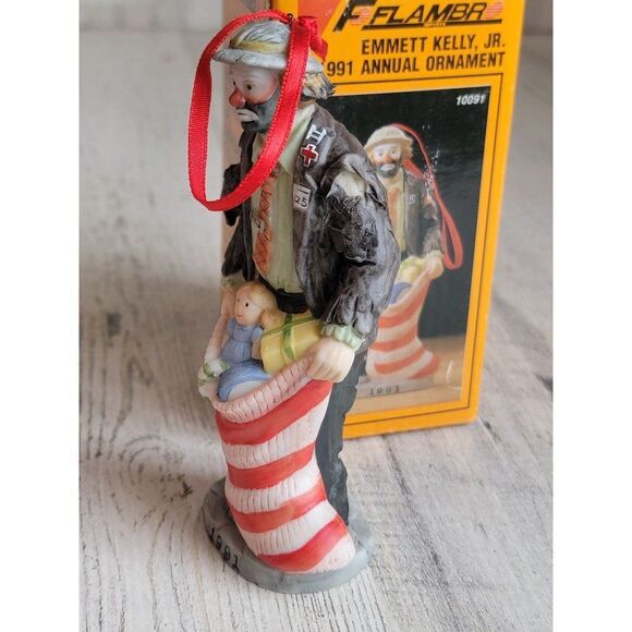 Emmett Kelly 1991 hobo clown ornament Xmas vintage - Picture 3 of 7